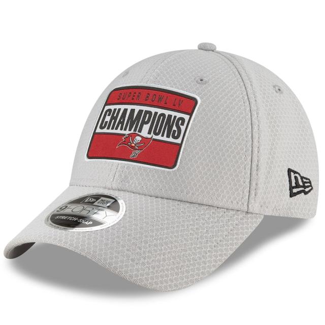 ニューエラ メンズ キャップ "Tampa Bay Buccaneers" New Era Super Bowl LV Champions Parade 9FORTY Adjustable Hat - Gray