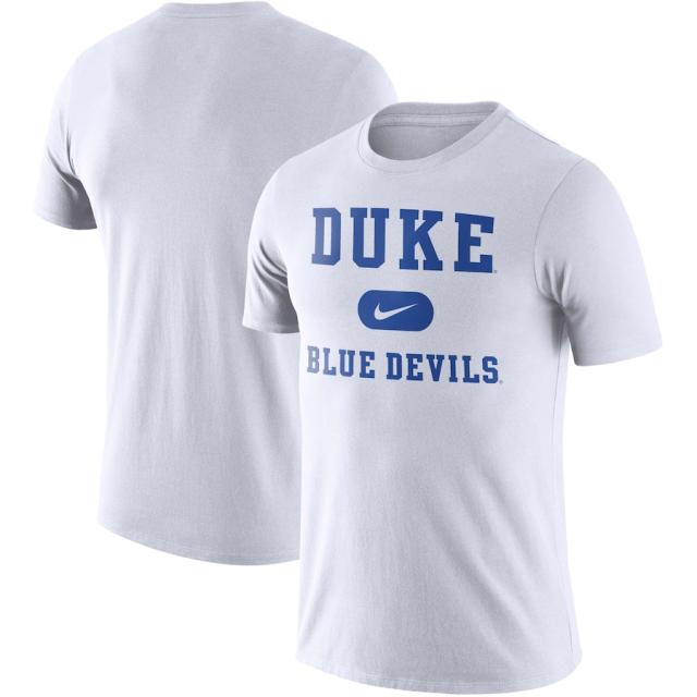 ナイキ メンズ Tシャツ Duke Blue Devils Nike Team Arch T-Shirt - White