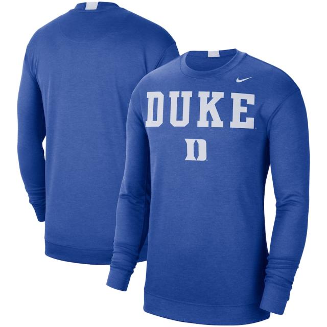 ナイキ メンズ Tシャツ 長袖 ロンT Duke Blue Devils Nike 2021/22 Basketball Team Spotlight Performance Long Sleeve T-Shirt - Royalの通販は 14,850円