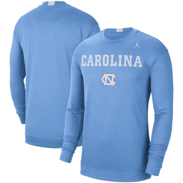 ジョーダン メンズ Tシャツ 長袖 ロンT North Carolina Tar Heels Jordan Brand 2021-22 Basketball Team Spotlight Performance Long Sleeve Top - Light Blue