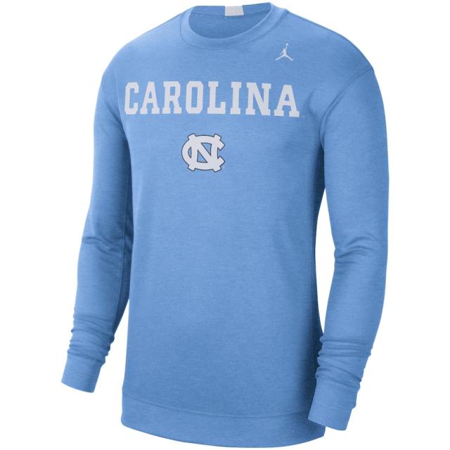 ジョーダン メンズ Tシャツ 長袖 ロンT North Carolina Tar Heels Jordan Brand 2021-22 Basketball Team Spotlight Performance Long Sleeve Top - Light Blue_1