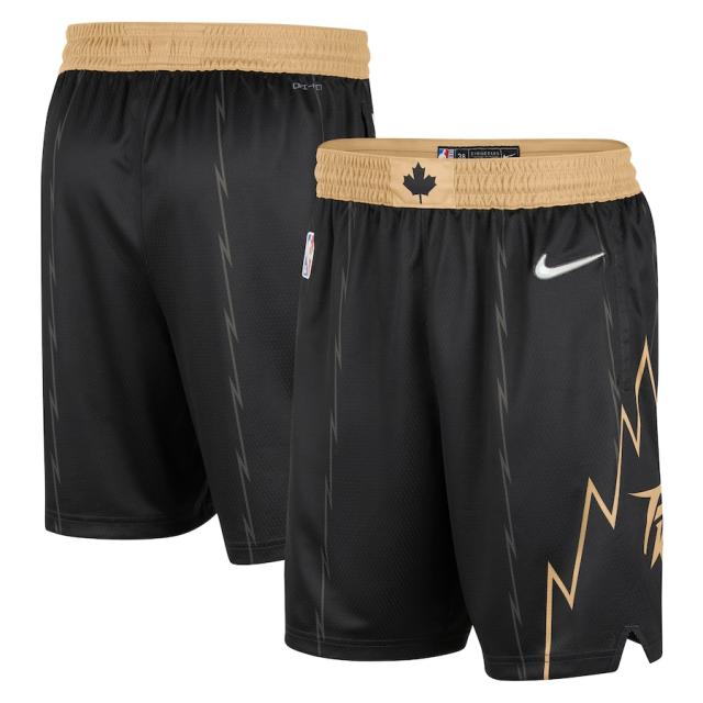 ナイキ メンズ バスパン レプリカショーツ "Toronto Raptors" Nike 2021/22 City Edition Swingman Shorts - Black/Goldの通販は 29,920円