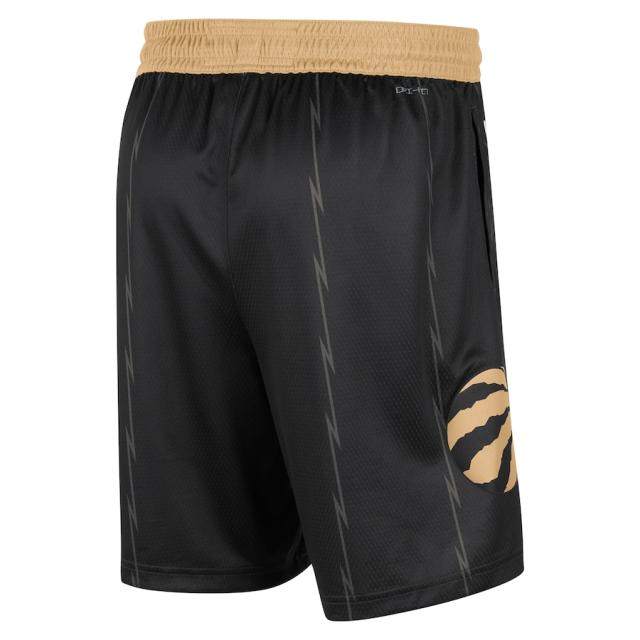 ナイキ メンズ バスパン レプリカショーツ "Toronto Raptors" Nike 2021/22 City Edition Swingman Shorts - Black/Goldの通販は