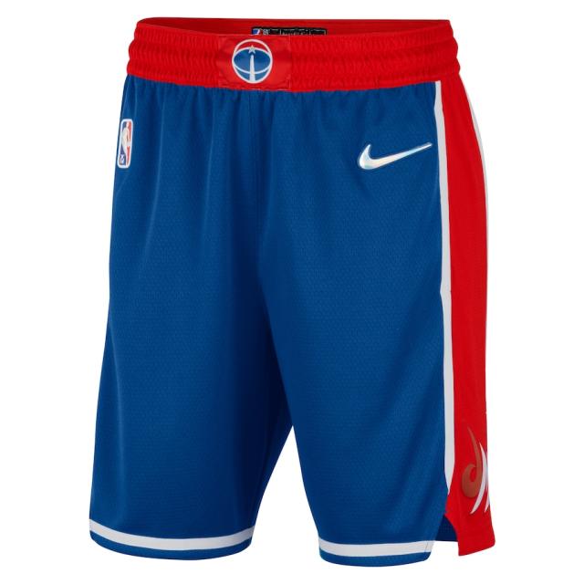 ナイキ メンズ バスパン レプリカショーツ "Washington Wizards" Nike 2021/22 City Edition Swingman Shorts - Royal/Red