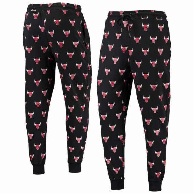 ワイルドコレクティブ メンズ スウェットパンツ ジョガーパンツ Chicago Bulls The Wild Collective Allover Logo Jogger Pants - Blackの通販は