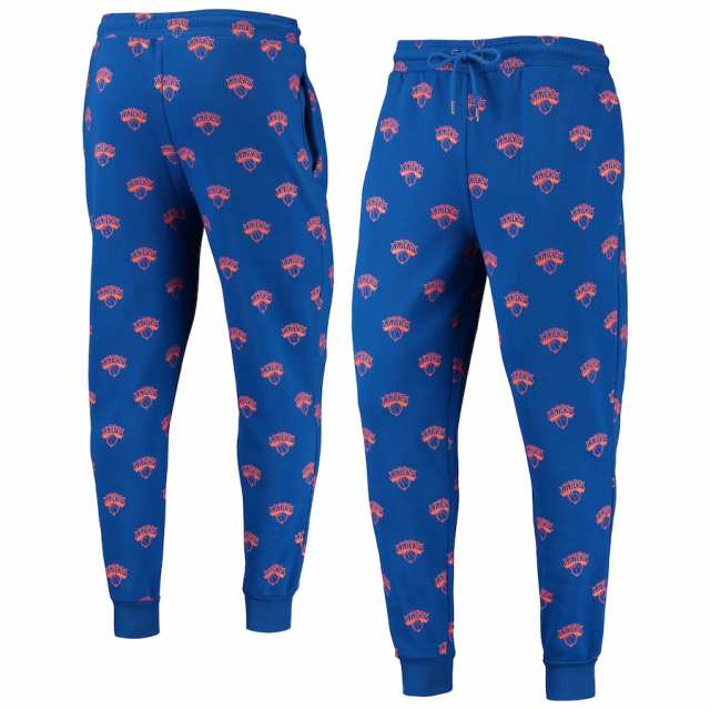 ワイルドコレクティブ メンズ スウェットパンツ ジョガーパンツ New York Knicks The Wild Collective Allover Logo Jogger Pants - Royaの通販は