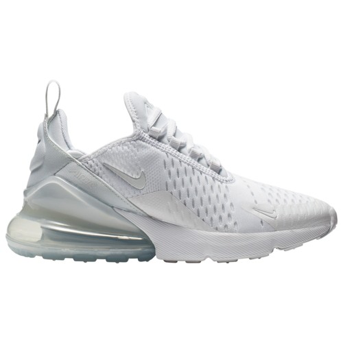 ナイキ キッズ ランニングシューズ Nike Air Max 270 GS - White/White/Met Silverの通販は