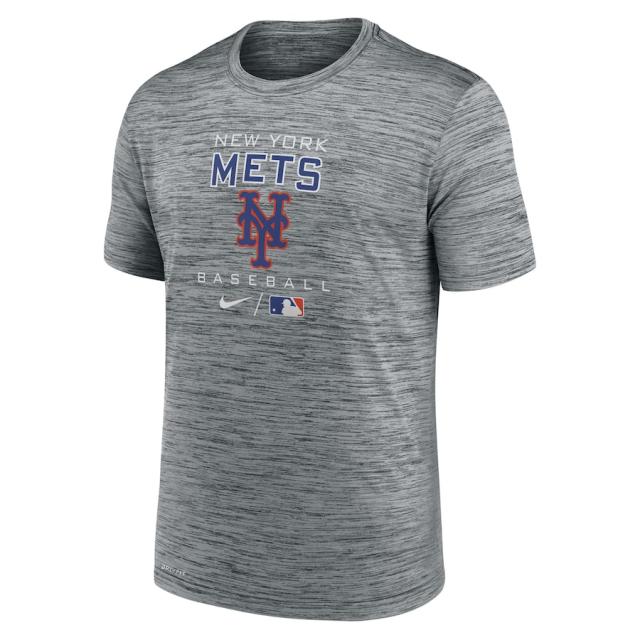 ナイキ メンズ Tシャツ メッツ "New York Mets" Nike Authentic Collection Velocity Practice Performance T-Shirt - Anthracite_1