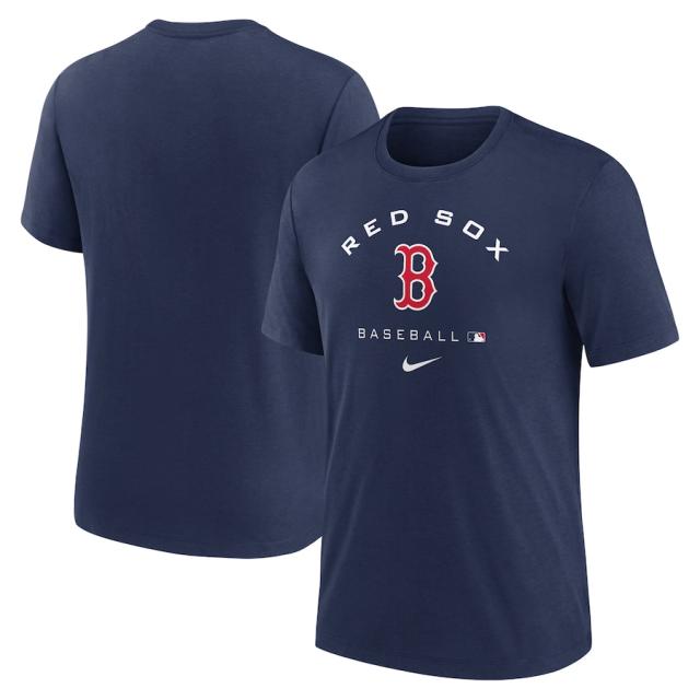 ナイキ メンズ Tシャツ "Boston Red Sox" Nike Authentic Collection Tri-Blend Performance T-Shirt - Navy