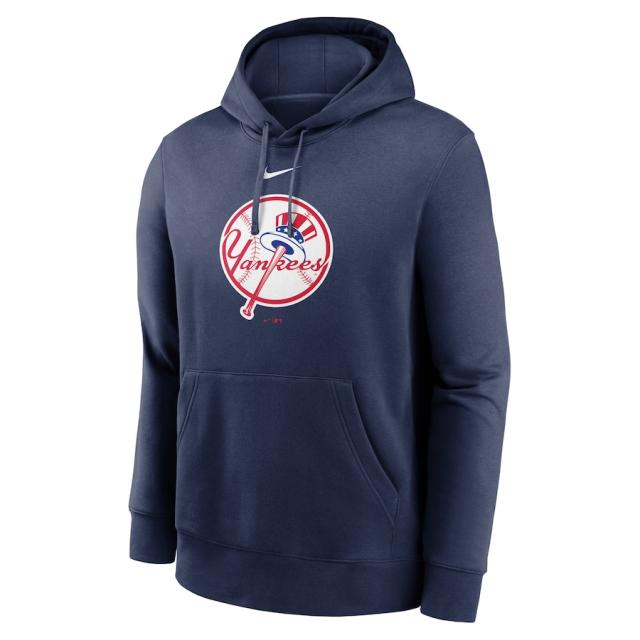 ナイキ メンズ パーカー New York Yankees Nike Alternate Logo Club Pullover Hoodie - Navy