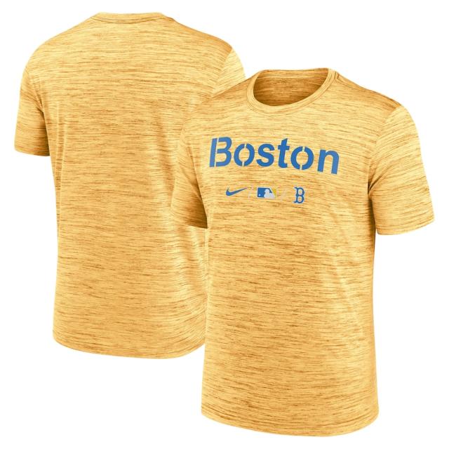 ナイキ メンズ Tシャツ レッドソックス "Boston Red Sox" Nike Authentic Collection City Connect Velocity Performance T-Shirt - Gold
