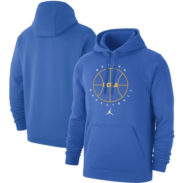 ジョーダン メンズ パーカー UCLA Bruins Jordan Brand Basketball Icon Club Fleece Pullover Hoodie - Blue