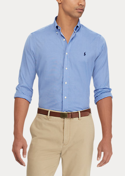 ラルフローレン メンズ シャツ Polo Ralph Lauren Poplin Shirt カッターシャツ Classicサイズ Blue End On End_3