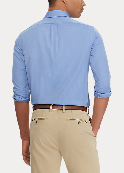 ラルフローレン メンズ シャツ Polo Ralph Lauren Poplin Shirt カッターシャツ Classicサイズ Blue End On End_4