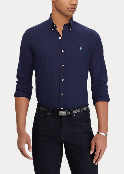 ラルフローレン メンズ シャツ Polo Ralph Lauren Poplin Shirt カッターシャツ Classicサイズ Newport Navy_3