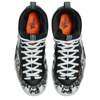 ナイキ キッズ/レディース リトルポジットワン Nike Little Posite One バッシュ Black/Total Orange/White_3