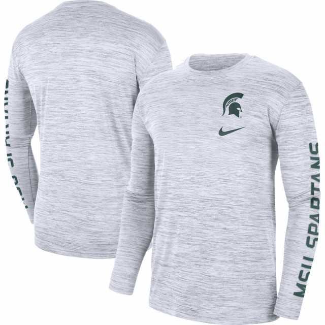 ナイキ メンズ Tシャツ 長袖 ロンT "Michigan State Spartans" Nike Velocity Legend Team Performance Long Sleeve T-Shirt - Whiteの通販はTシャツ