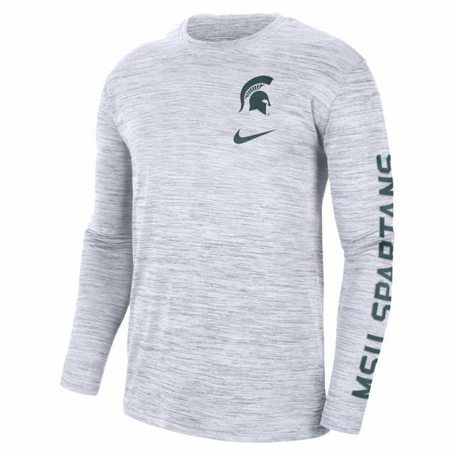 ナイキ メンズ Tシャツ 長袖 ロンT "Michigan State Spartans" Nike Velocity Legend Team Performance Long Sleeve T-Shirt - Whiteの通販は