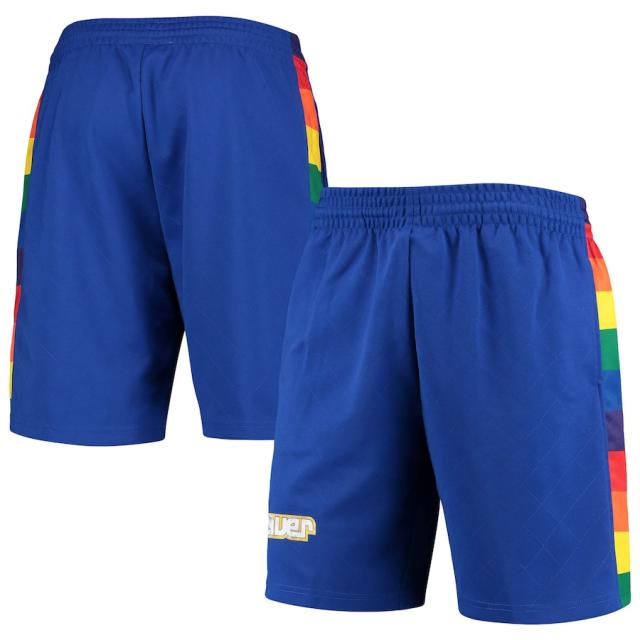ミッチェルアンドネス メンズ バスパン ハーフパンツ ナゲッツ "Denver Nuggets" Mitchell & Ness 75th Anniversary Swingman Shorts - Blueの通販は