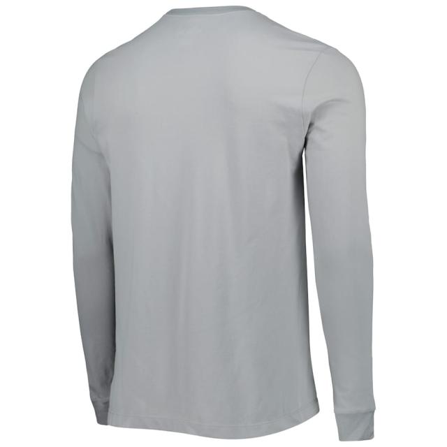 ナイキ メンズ Tシャツ 長袖 ロンT "Michigan State Spartans" Nike Team Practice Performance Long Sleeve T-Shirt - Gray_2