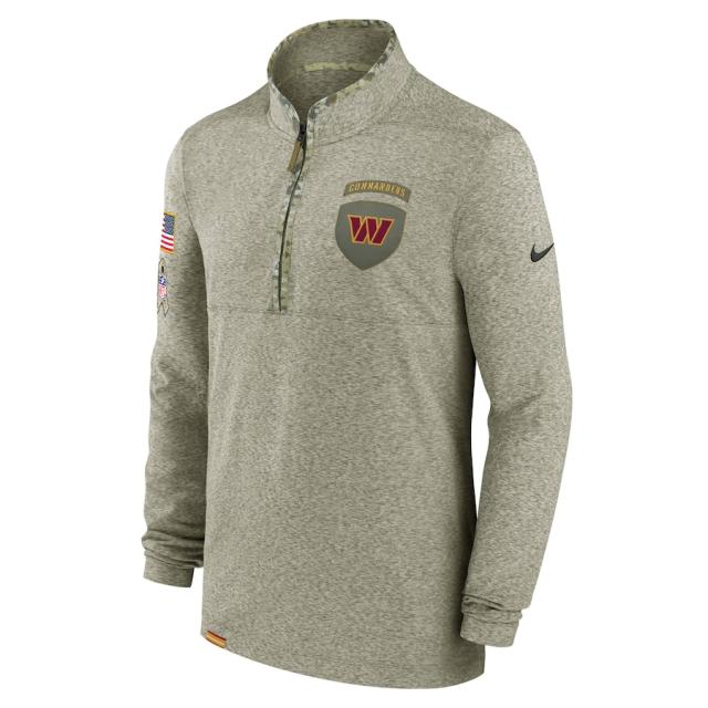 ナイキ メンズ スウェットシャツ "Washington Commanders" Nike 2022 Salute to Service Quarter-Zip Top - Olive NFL サルート おしゃれ ブランドの通販は