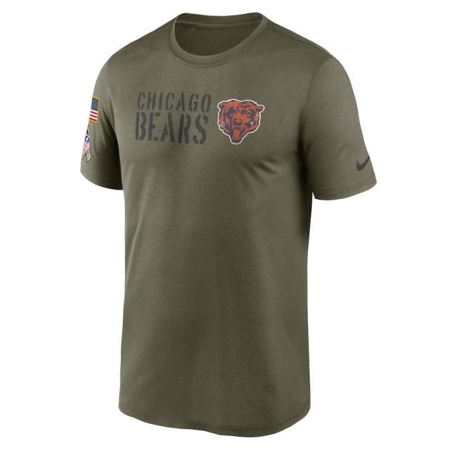 ナイキ メンズ Tシャツ 半袖 "Chicago Bears" Nike 2022 Salute to Service Legend Team T-Shirt - Olive NFL サルート おしゃれ ブランドの通販は