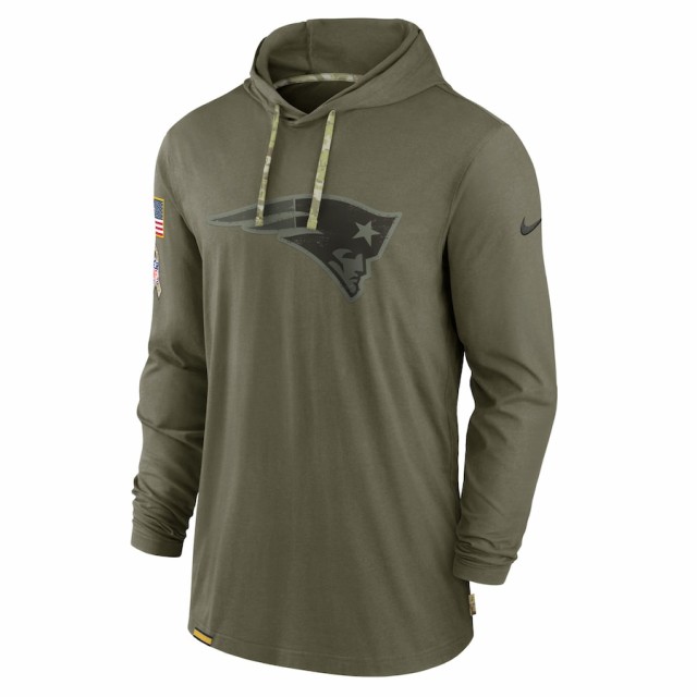 ナイキ メンズ パーカー "New England Patriots" Nike 2022 Salute to Service Tonal Pullover Hoodie - Olive NFL サルート おしゃれ ブの通販は