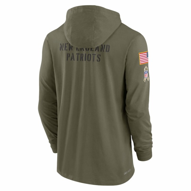 ナイキ メンズ パーカー "New England Patriots" Nike 2022 Salute to Service Tonal Pullover Hoodie - Olive NFL サルート おしゃれ ブの通販は