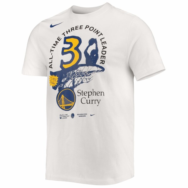 ナイキ メンズ Tシャツ ウォリアーズ Stephen Curry "Golden State Warriors" Nike All Time Three Leader T-Shirt - Whiteの通販は
