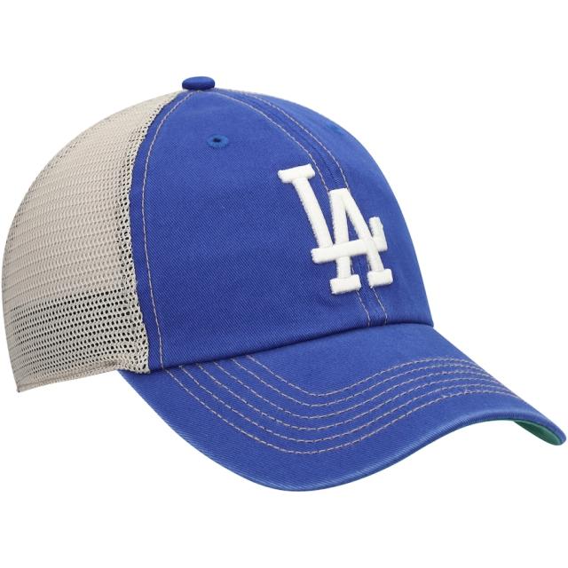 フォーティーセブン メンズ キャップ ”Los Angeles Dodgers" '47 Logo Trawler Clean Up Trucker Snapback Hat - 
