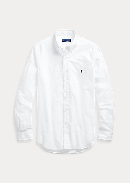 ラルフローレン メンズ シャツ Polo Ralph Lauren Garment-Dyed Oxford Shirt カッターシャツ Slimサイズ White