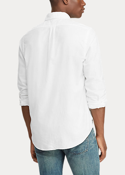 ラルフローレン メンズ シャツ Polo Ralph Lauren Garment-Dyed Oxford Shirt カッターシャツ Slimサイズ White