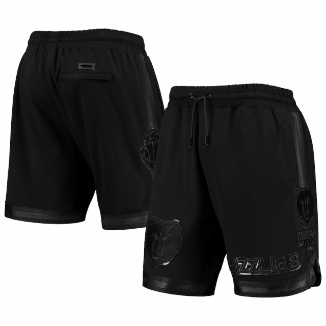 プロスタンダード メンズ バスパン ハーフパンツ グリズリーズ Memphis Grizzlies Pro Standard Triple Black Gloss Shorts