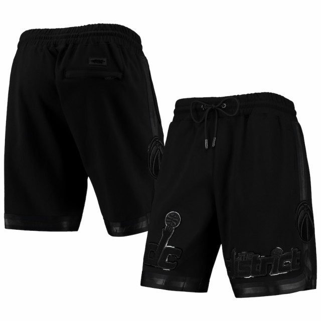 プロスタンダード メンズ バスパン ハーフパンツ ウィザーズ Washington Wizards Pro Standard Triple Black Gloss Shorts