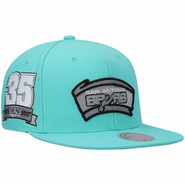 ミッチェルアンドネス メンズ キャップ スパーズ San Antonio Spurs Mitchell & Ness x Lids Hardwood Classics Gift Box Snapback Hat - Teal
