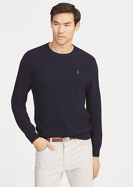 ラルフローレン メンズ セーター Polo Ralph Lauren Cotton Crewneck Sweater トップス Navy  Heather 今季特売