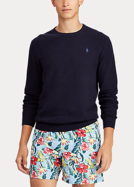 ラルフローレン メンズ セーター Polo Ralph Lauren Cotton Crewneck Sweater トップス Navy Heather_3