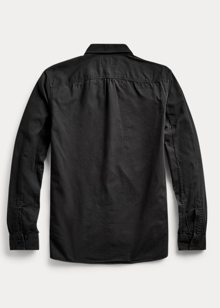 ダブルアールエル メンズ Double RL カジュアルシャツ Ralph Lauren RRL Garment-Dyed Twill Workshirt 長袖 Black_1
