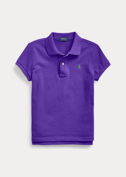ラルフローレン 7-16 ガールズ/キッズ Polo Ralph Lauren Cotton Mesh Polo Shirt ポロシャツ 半袖 Chalet Purple 女の子の通販は
