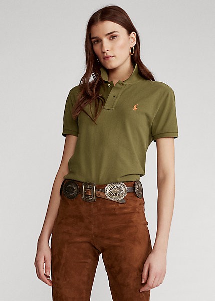 ポロ ラルフローレン レディース Polo Ralph Laure Classic Fit Mesh Polo Shirt ポロシャツ 半袖 Defender Greenの通販は