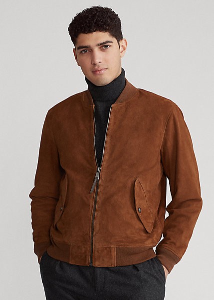 ポロ ラルフローレン メンズ Polo Ralph Lauren Suede Bomber Jacket ジャケット Country Brown  現品販売