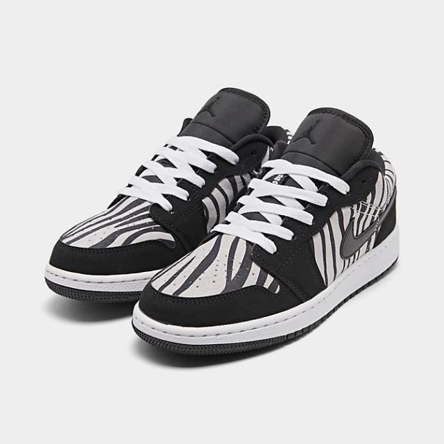 ジョーダン１キッズ/レディース スニーカー Jordan 1 Low GS ローカット Black/Black/White_1