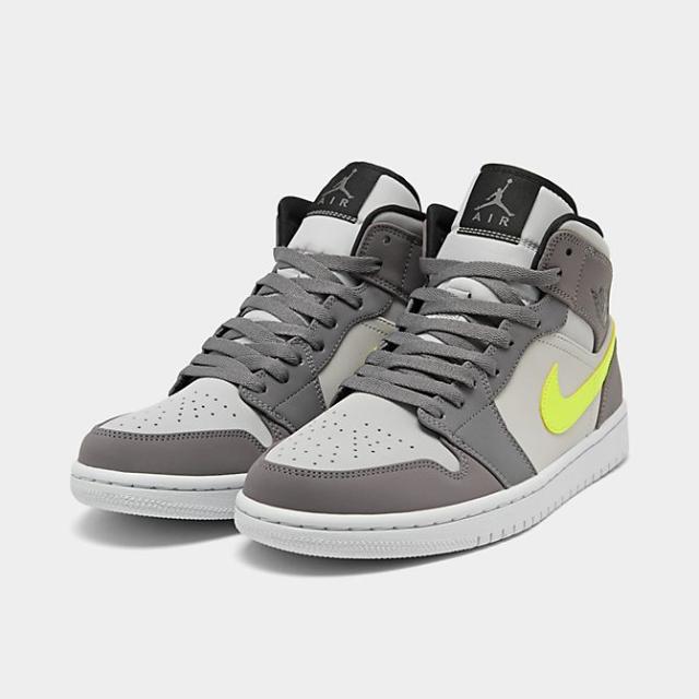 ジョーダン メンズ レトロ１ Jordan 1 Mid "Gunsmoke Volt" スニーカー Gunsmoke/Volt/Neutral Grey/White_1