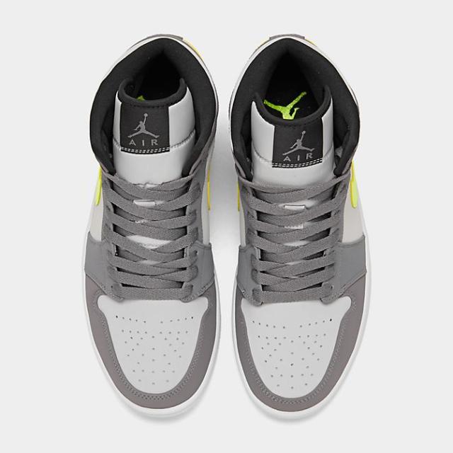ジョーダン メンズ レトロ１ Jordan 1 Mid "Gunsmoke Volt" スニーカー Gunsmoke/Volt/Neutral Grey/White_4