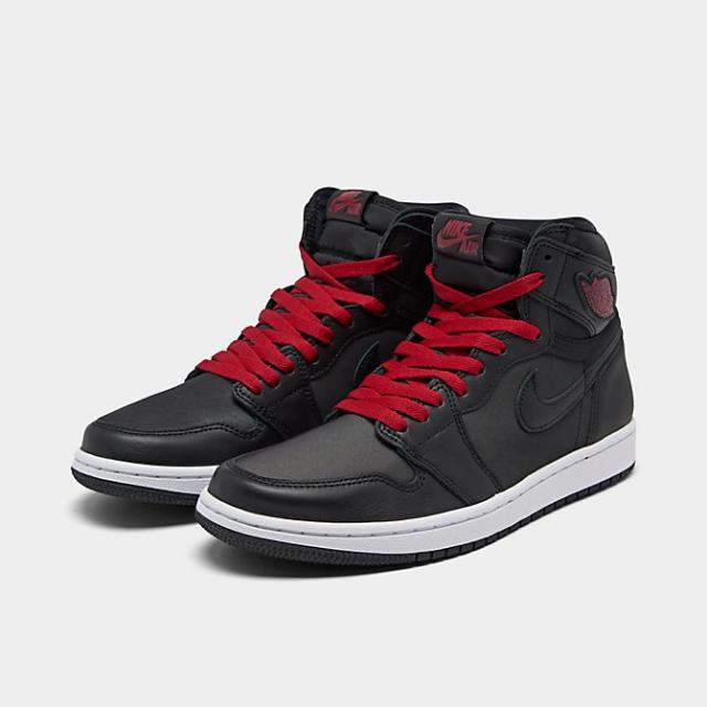 ジョーダン メンズ レトロ１ Jordan 1 Retro High OG バッシュ スニーカー Black/Metallic Silver/Gym Red_1
