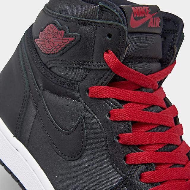 ジョーダン メンズ レトロ１ Jordan 1 Retro High OG バッシュ スニーカー Black/Metallic Silver/Gym Red_3