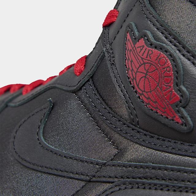 ジョーダン１ レトロハイ キッズ/レディース Air Jordan Retro 1 High OG GS スニーカー Black/Metallic Silver/Gym Red_2
