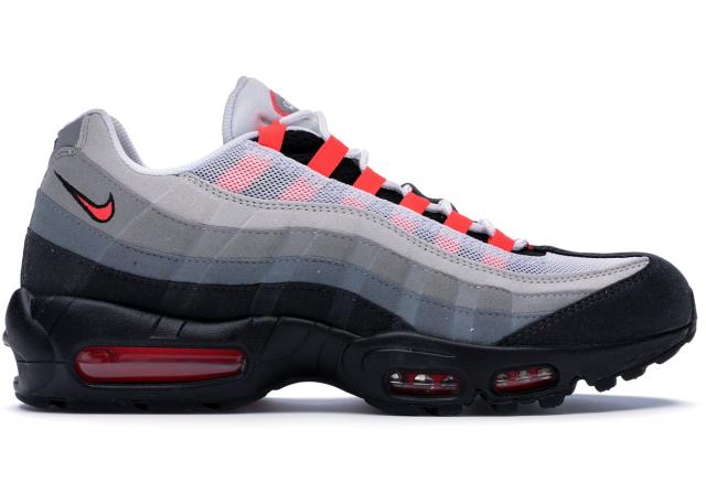 ナイキ メンズ エアマックス９５ Nike Air Max 95 Solar Red 2018 WHITE/SOLAR RED-NEUTRAL GREY-MEDIUM GREYの通販は