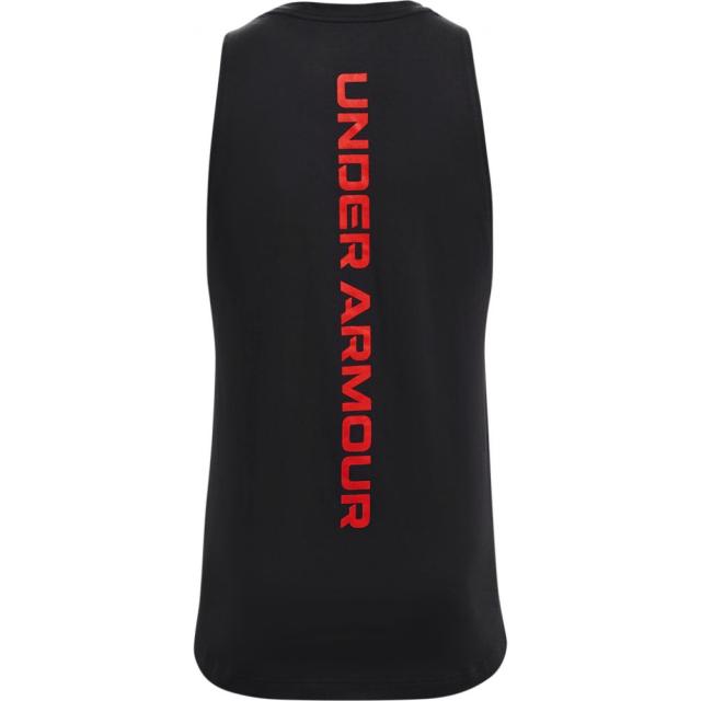 アンダーアーマー メンス タンクトップ Under Armour Baseline Cotton Basketball Tank - Black/Red_1