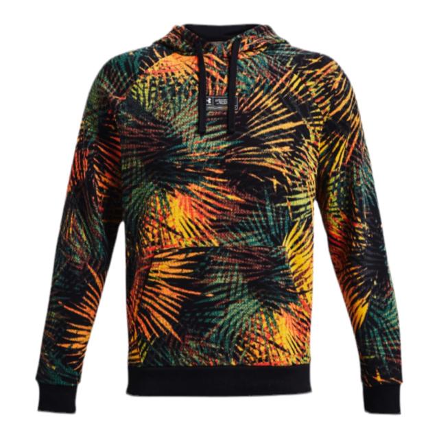 アンダーアーマー メンズ パーカー Under Armour Rival Fleece Sport Palm P/O Hoodie - Gold/White